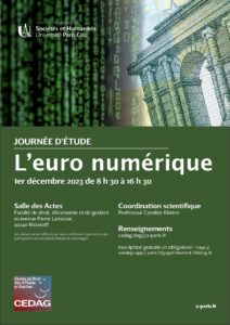 Journée d'étude sur l'euro numérique @ Salle des Actes, Faculté de droit, d'économie et de gestion, Université Paris Cité