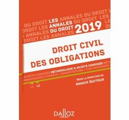 Annales du droit des obligations 2019