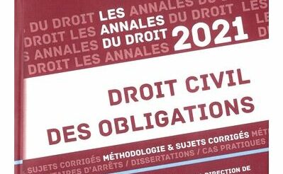 Annales du droit des obligations 2021