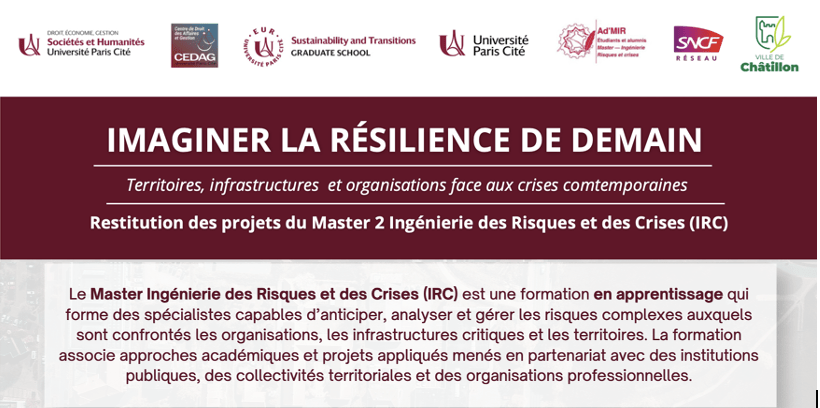 Restitution des projets du Master 2 Ingénierie des Risques et des Crises (IRC)