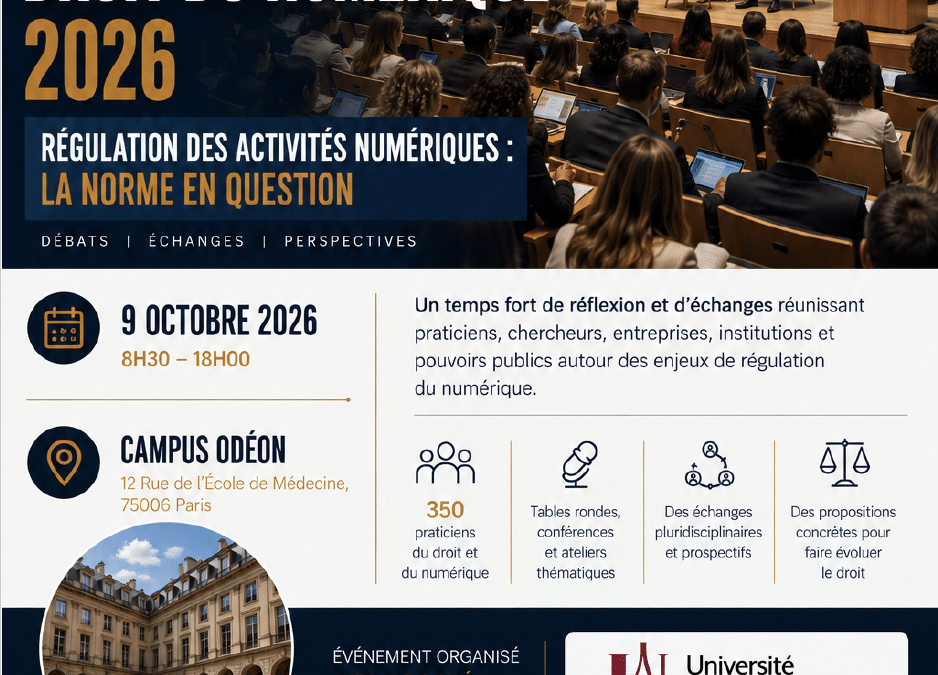 Report : Assises du droit du numérique “Régulation des activités numériques : la norme en question”